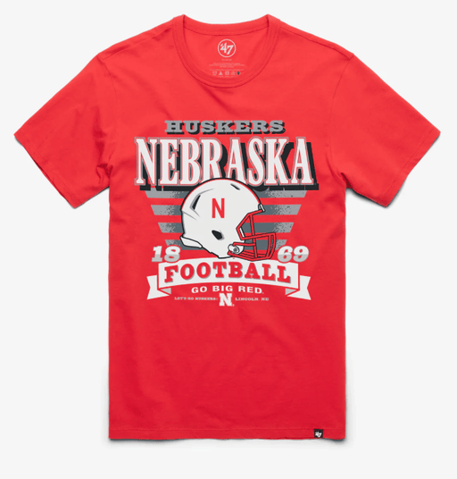 47 Brand Shirts Adult Nebraska Cornhuskers '47 Red Stripe Splash Franklin T Shirt - Men's