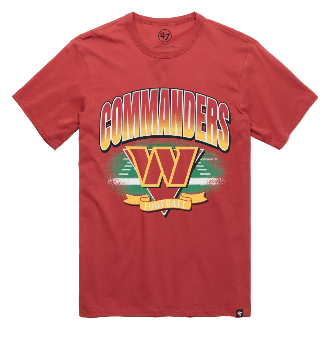 Adult Washington Commanders '47 Brand Burgundy Arena Fade Franklin T Shirt - Men's