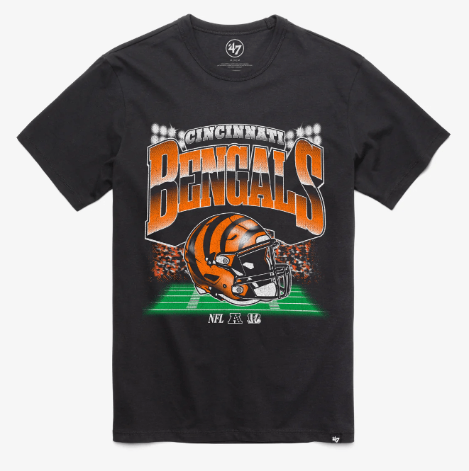 47 Brand Shirts Cincinnati Bengals '47 Brand Black Blindside Franklin T Shirt - Men's