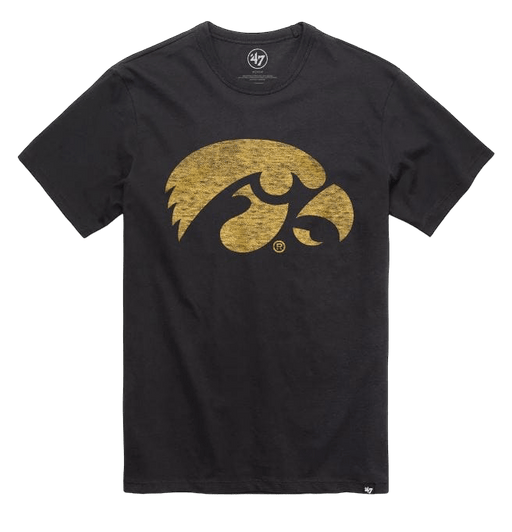 47 Brand Shirts Iowa Hawkeyes '47 Brand Black Premium Franklin Logo T Shirt - Men's