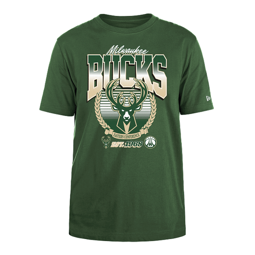 47 Brand Shirts Milwaukee Bucks '47 Brand Green Big Name & Logo M2O T Shirt - Men's