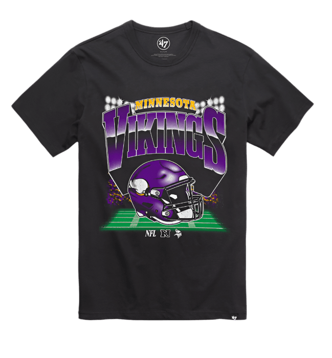 47 Brand Shirts Minnesota Vikings '47 Brand Black Blindside Franklin T Shirt - Men's