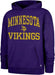 47 Brand Shirts Minnesota Vikings PURPLE CAMPUS STACK ARCHED 47 BRAND HOODIE