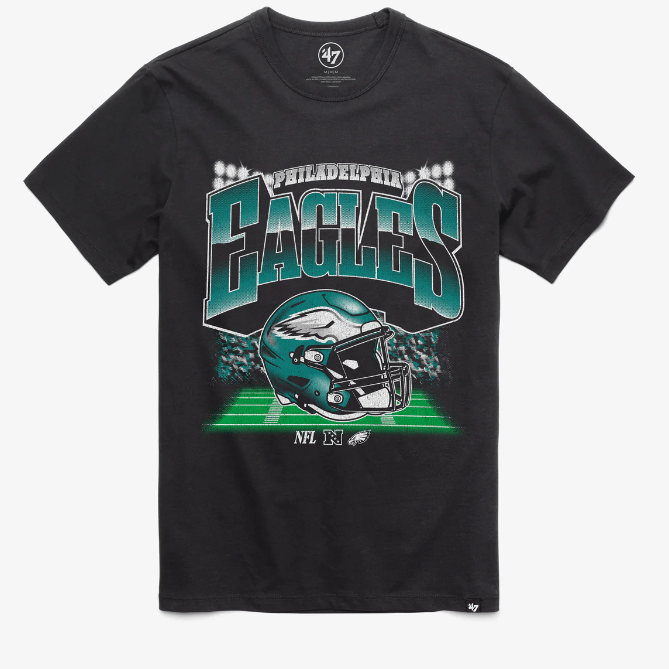 47 Brand Shirts Philadelphia Eagles '47 Brand Black Blindside Franklin T Shirt - Men's