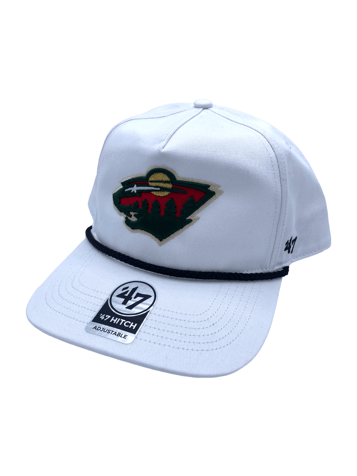 Minnesota Wild '47 White Rope Hitch Adjustable Snapback Hat