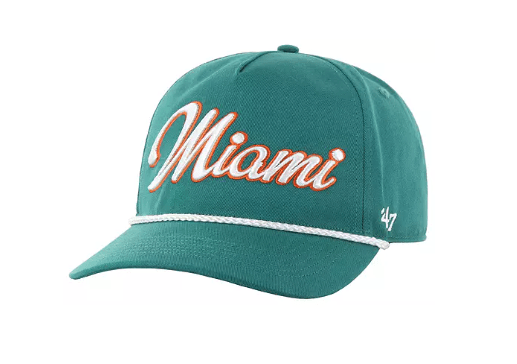 47 Brand Snapback Hat OSFM / Aqua Miami Dolphins '47 Overhand Hitch Aqua Adjustable Snapback Hat