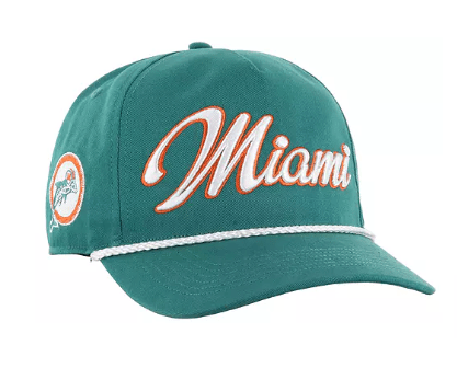 47 Brand Snapback Hat OSFM / Aqua Miami Dolphins '47 Overhand Hitch Aqua Adjustable Snapback Hat