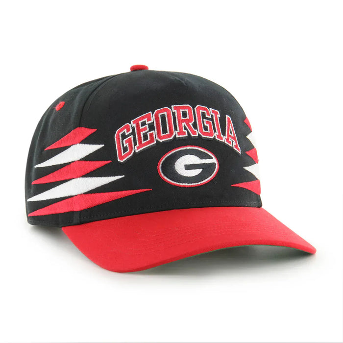 47 Brand Snapback Hat OSFM / Black Adult Georgia Bulldogs '47 Black Diamond Cut Hitch Adjustable Snapback Hat - Men's