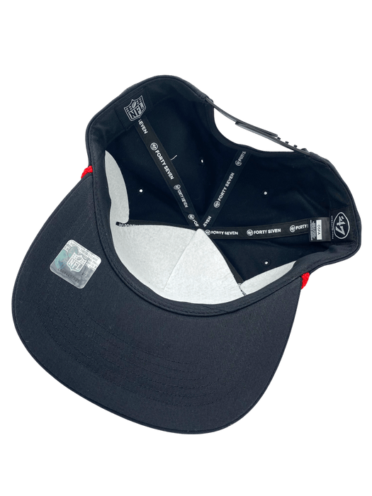 Adult Kansas City Chiefs '47 Black Team Logo Rope Hitch Adjustable Snapback Hat - Men's