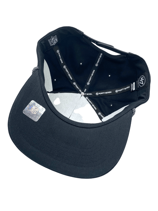 Adult Las Vegas Raiders '47 Black Team Logo Rope Hitch Adjustable Snapback Hat - Men's