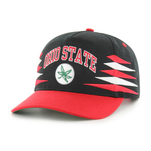 47 Brand Snapback Hat OSFM / Black Adult Ohio State Buckeyes '47 Black Diamond Cut Hitch Adjustable Snapback Hat - Men's