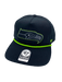 Adult Seattle Seahawks '47 Black Team Logo Rope Hitch Adjustable Snapback Hat - Men's