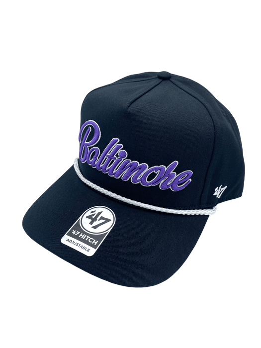 47 Brand Snapback Hat OSFM / Black Baltimore Ravens '47 Overhand Hitch Purple Adjustable Snapback Hat