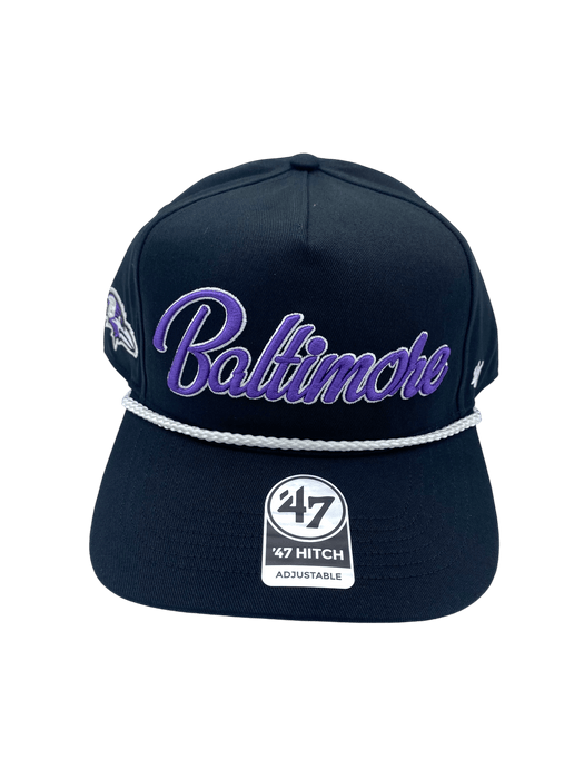 47 Brand Snapback Hat OSFM / Black Baltimore Ravens '47 Overhand Hitch Purple Adjustable Snapback Hat