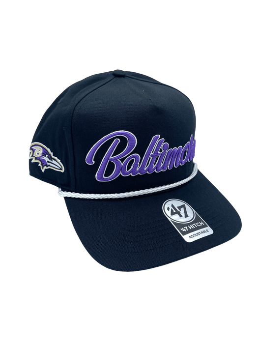 47 Brand Snapback Hat OSFM / Black Baltimore Ravens '47 Overhand Hitch Purple Adjustable Snapback Hat