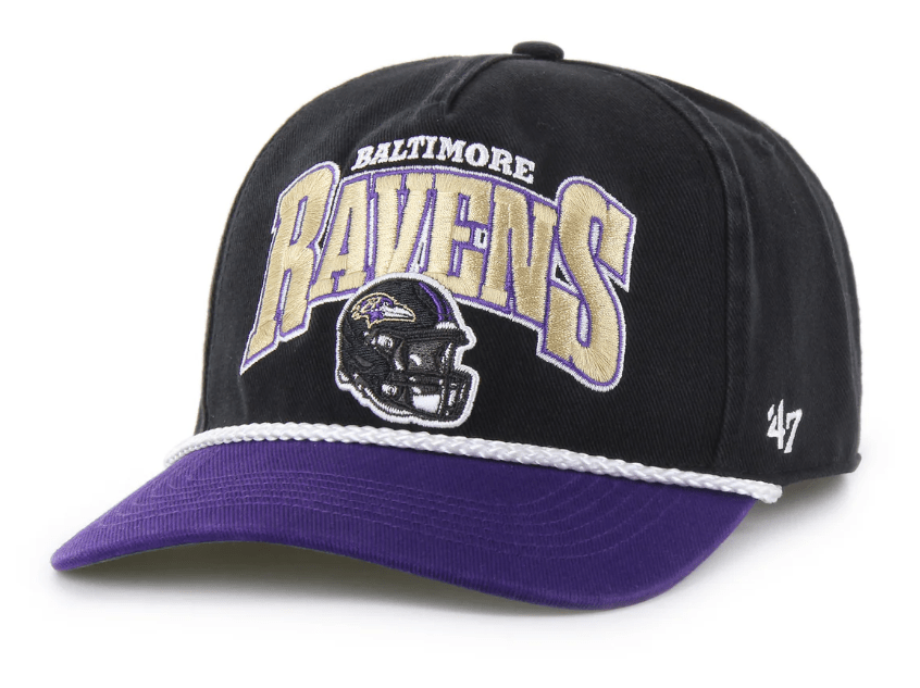 47 Brand Snapback Hat OSFM / Black Baltimore Ravens '47 Palermo Black Adjustable Snapback Hat