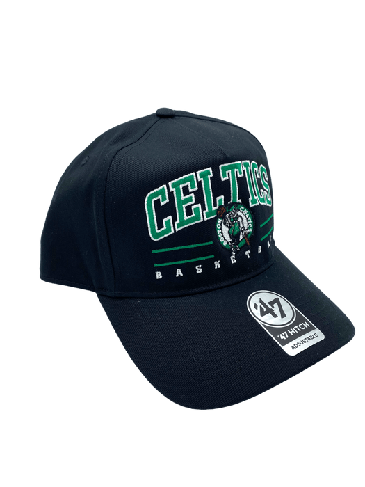 47 Brand Snapback Hat OSFM / Black Boston Celtics '47 Black Roscoe Hitch Adjustable Snapback Hat