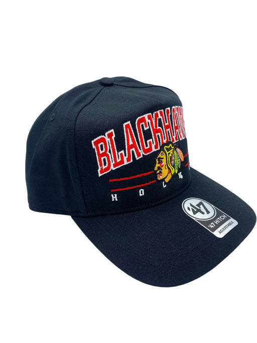 47 Brand Snapback Hat OSFM / Black Chicago Blackhawks '47 Black Roscoe Hitch Adjustable Snapback Hat