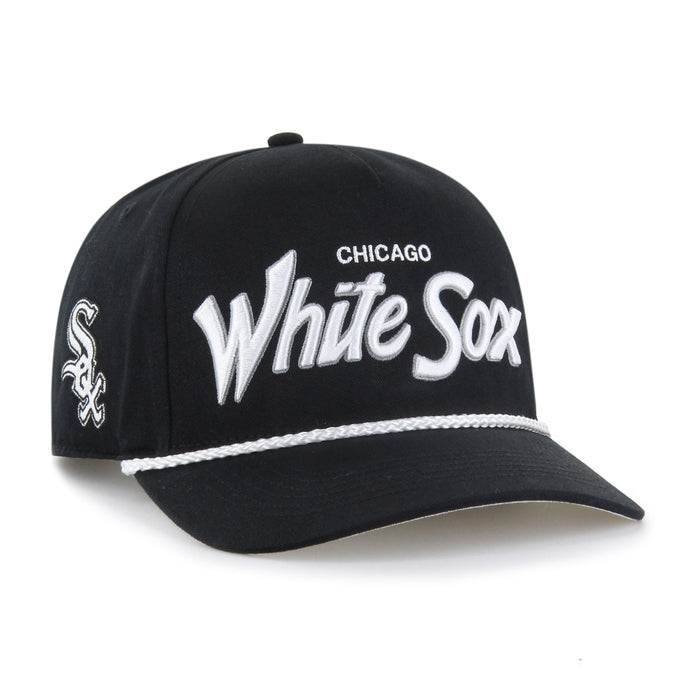 47 Brand Snapback Hat OSFM / Black Chicago White Sox '47 Crosstown Script Hitch Black Adjustable Snapback Hat