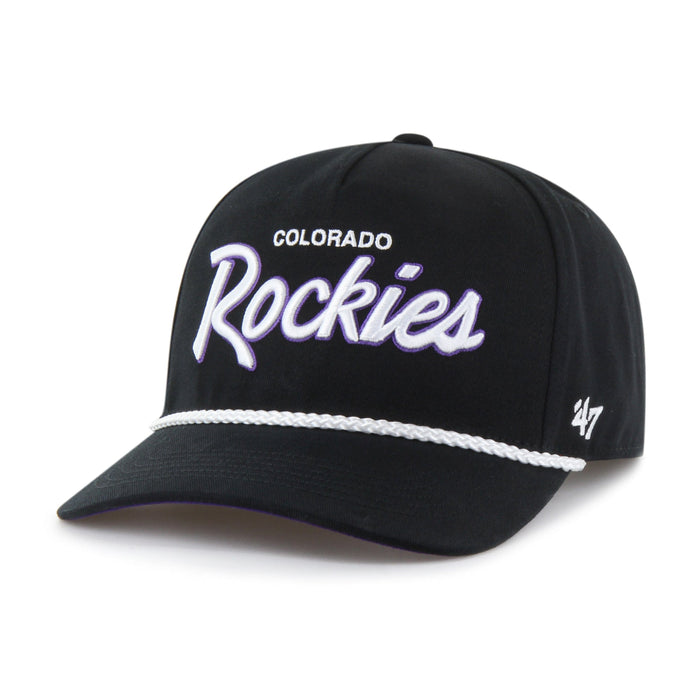 47 Brand Snapback Hat OSFM / Black Colorado Rockies '47 Crosstown Script Hitch Black Adjustable Snapback Hat