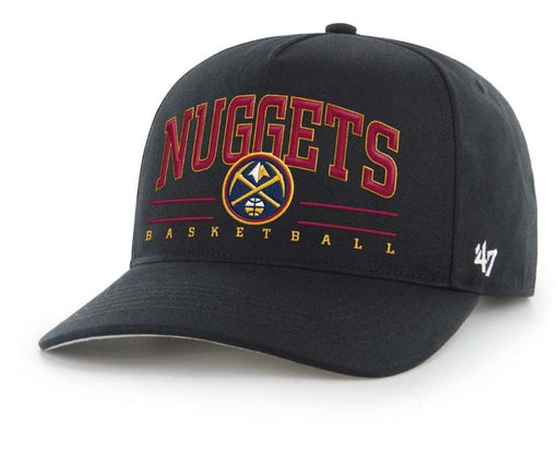 47 Brand Snapback Hat OSFM / Black Denver Nuggets '47 Black Roscoe Hitch Adjustable Snapback Hat