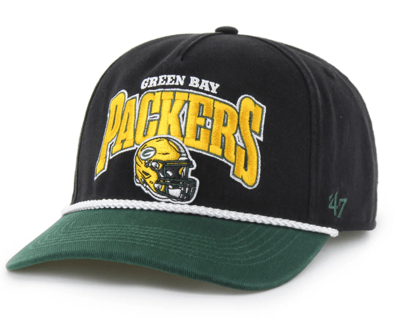 47 Brand Snapback Hat OSFM / Black Green Bay Packers '47 Palermo Black Adjustable Snapback Hat