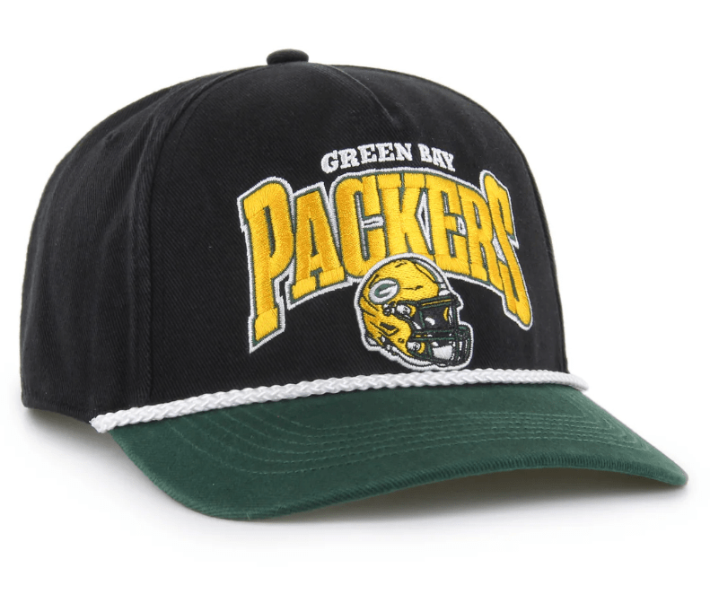 47 Brand Snapback Hat OSFM / Black Green Bay Packers '47 Palermo Black Adjustable Snapback Hat