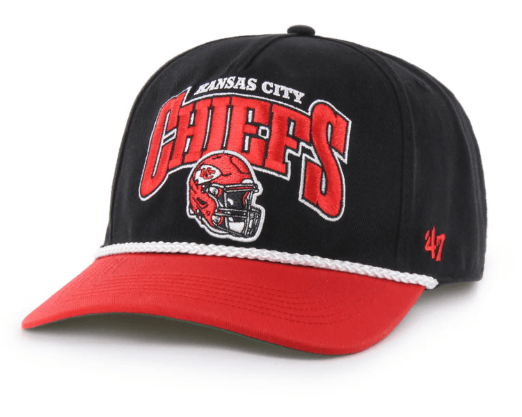 Adult Kansas City Chiefs 47 Palermo Black Adjustable Snapback Hat M