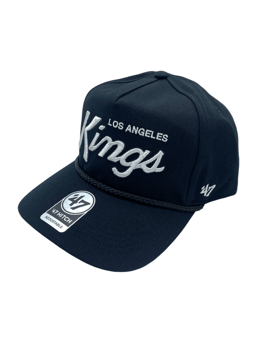 47 Brand Snapback Hat OSFM / Black Los Angeles Kings '47 Crosstown Script Hitch Black Adjustable Snapback Hat