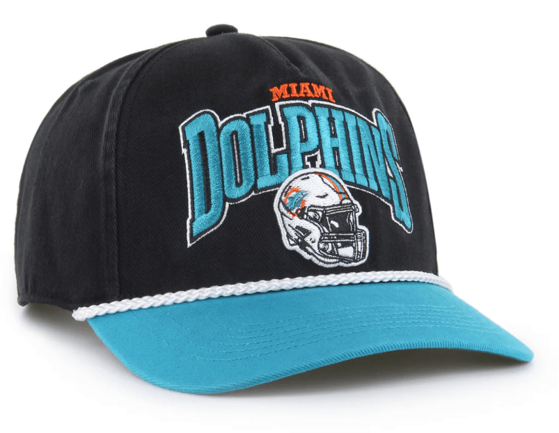 47 Brand Snapback Hat OSFM / Black Miami Dolphins '47 Palermo Black Adjustable Snapback Hat