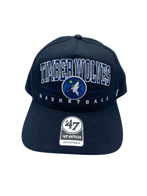 Minnesota Timberwolves '47 Black Roscoe Hitch Adjustable Snapback Hat