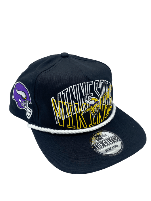 Minnesota Vikings New Era Custom Black Golfer Adjustable Snapback Hat