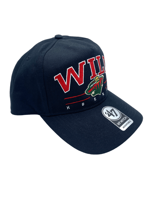 47 Brand Snapback Hat OSFM / Black Minnesota Wild '47 Black Roscoe Hitch Adjustable Snapback Hat