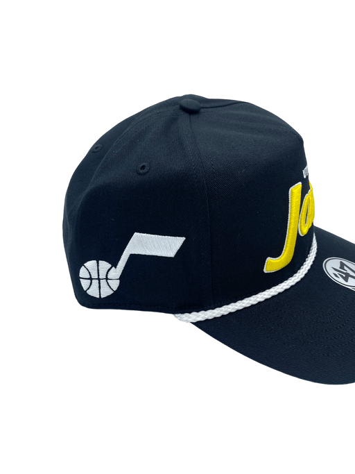 47 Brand Snapback Hat OSFM / Black Utah Jazz '47 Crosstown Script Hitch Black Adjustable Snapback Hat