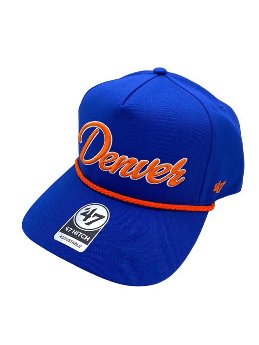 47 Brand Snapback Hat OSFM / Blue Denver Broncos '47 Overhand Hitch Blue Adjustable Snapback Hat