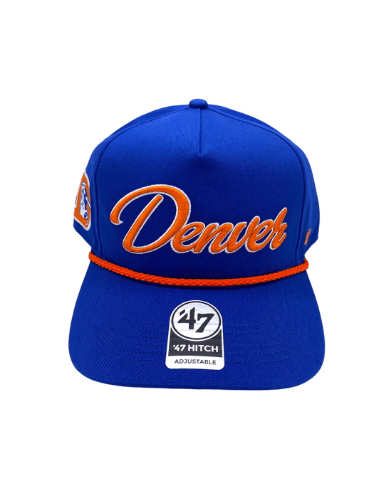 47 Brand Snapback Hat OSFM / Blue Denver Broncos '47 Overhand Hitch Blue Adjustable Snapback Hat