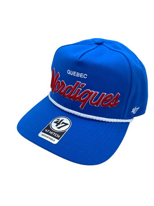 47 Brand Snapback Hat OSFM / Blue Quebec Nordiques '47 Crosstown Script Hitch Blue Adjustable Snapback Hat