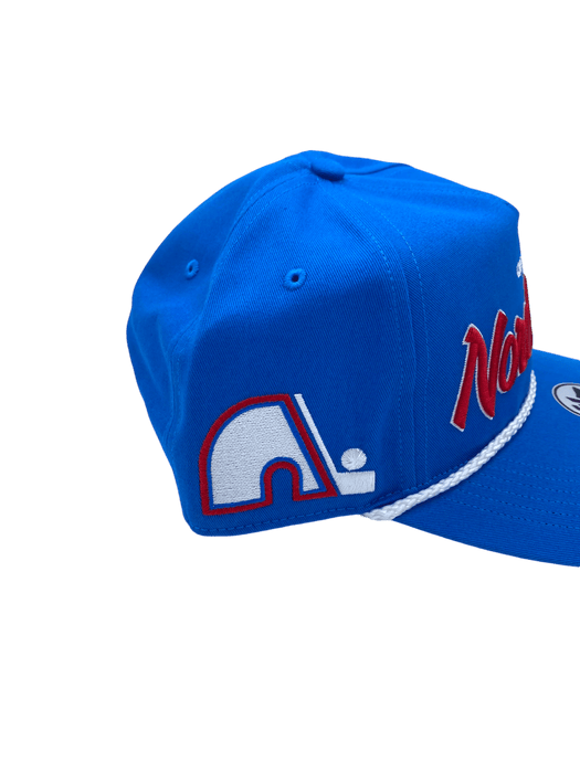 Adult Quebec Nordiques 47 Crosstown Script Hitch Blue Adjustable Snap