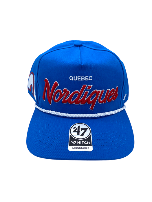 47 Brand Snapback Hat OSFM / Blue Quebec Nordiques '47 Crosstown Script Hitch Blue Adjustable Snapback Hat