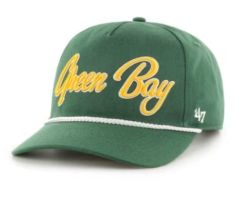 47 Brand Snapback Hat OSFM / Green Adult Green Bay Packers '47 Green Overhand Hitch Adjustable Snapback Hat - Men's