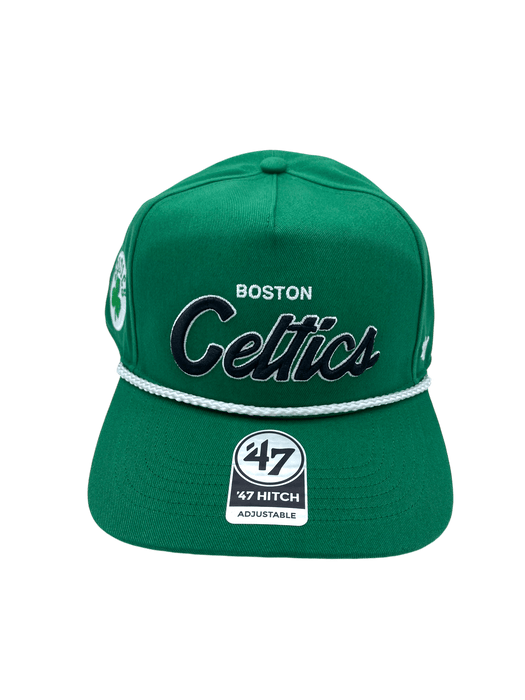 47 Brand Snapback Hat OSFM / Green Boston Celtics '47 Crosstown Script Hitch Green Adjustable Snapback Hat