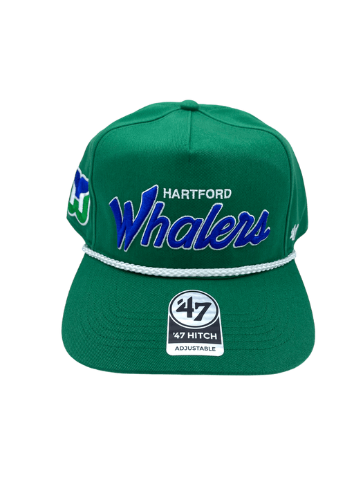 47 Brand Snapback Hat OSFM / Green Hartford Whalers '47 Crosstown Script Hitch Green Adjustable Snapback Hat