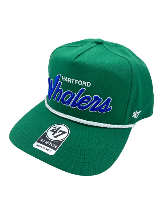 47 Brand Snapback Hat OSFM / Green Hartford Whalers '47 Crosstown Script Hitch Green Adjustable Snapback Hat