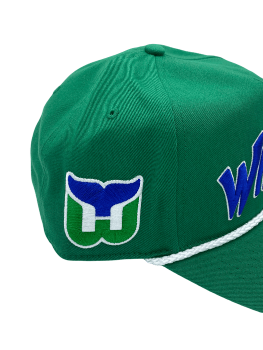 47 Brand Snapback Hat OSFM / Green Hartford Whalers '47 Crosstown Script Hitch Green Adjustable Snapback Hat