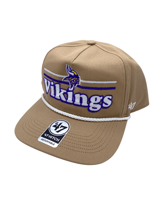 47 Brand Snapback Hat OSFM / Khaki Adult Minnesota Vikings '47 Khaki City Line Hitch Adjustable Snapback Hat - Men's