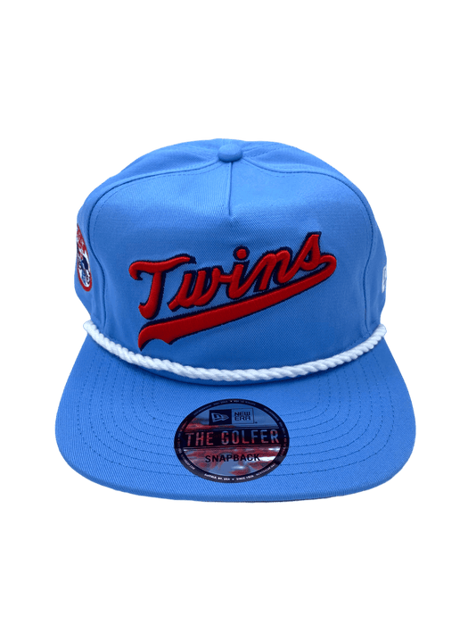 Minnesota Twins New Era Custom Light Blue Golfer Adjustable Snapback H