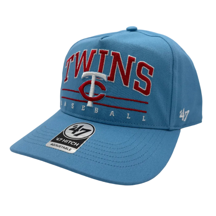 47 Brand Snapback Hat OSFM / Lt Blue Adult Minnesota Twins Cooerstown '47 Lt Blue Roscoe Hitch Adjustable Snapback Hat - Men's