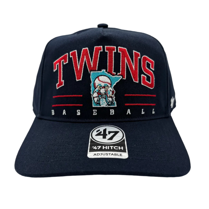 47 Brand Snapback Hat OSFM / Navy Adult Minnesota Twins Cooerstown '47 Navy Roscoe Hitch Adjustable Snapback Hat - Men's
