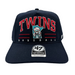 47 Brand Snapback Hat OSFM / Navy Adult Minnesota Twins Cooerstown '47 Navy Roscoe Hitch Adjustable Snapback Hat - Men's