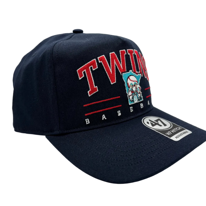 47 Brand Snapback Hat OSFM / Navy Adult Minnesota Twins Cooerstown '47 Navy Roscoe Hitch Adjustable Snapback Hat - Men's